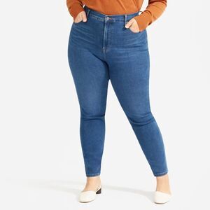 Everlane Authentic Stretch High Rise Skinny Jeans Mid Wash Blue Size 24